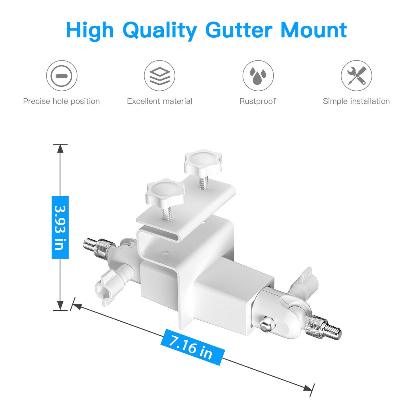 Dual Gutter Mount for iTronCAM and Solar Panel